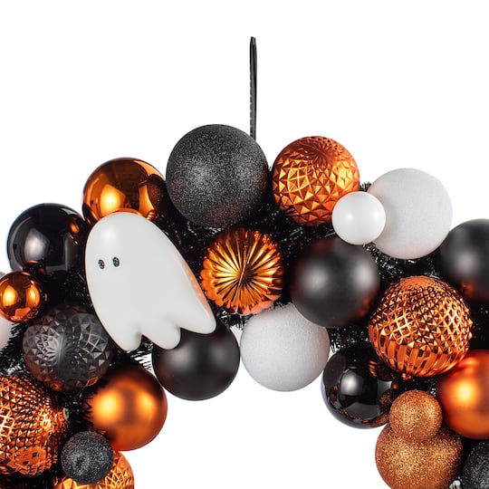 23.5" Ghost & Ball Ornament Wreath by Ashland®